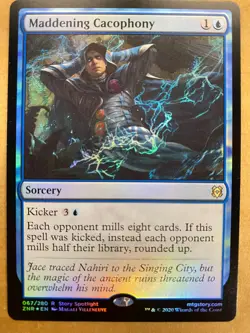MTG 1x FOIL Maddening Cacophony # 67 Zendikar Rising Magic the Gathering x1 NM - Image 1