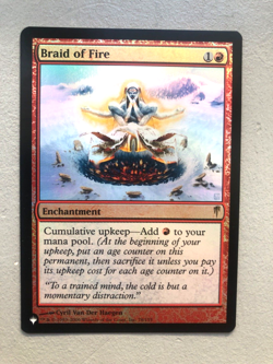 Mtg Carte Magic Mystery Booster Braid of Fire FOIL NM - Image 1