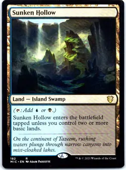 #182 Sunken Hollow MTG Commander: Innistrad: Midnight Hunt Rare - Image 1