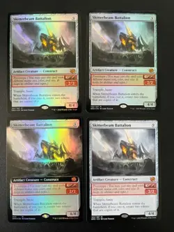 MTG- Skitterbeam Battalion x4 - The Brother's War (3 are FOIL) - Image 1
