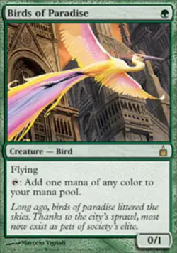 Birds of Paradise Ravnica Magic mtg Light Play, English x1 - Image 1