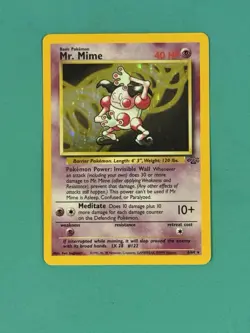 1999 Pokemon Mr Mime Jungle Holo 6/64 NRMT - Image 1