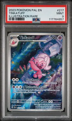 2023 POKEMON PAL EN-PALDEA EVOLVED ILLUSTRATION RARE #217 TINKATUFF PSA 9 - Image 1