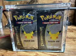 Pokemon TCG Celebrations 25th Anniversary Acrylic Booster Box - 68 Packs Sealed! - Image 1