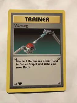 Maintenance Pokemon German Base Set 1st Edition (WARTUNG) #83 NM - Image 1