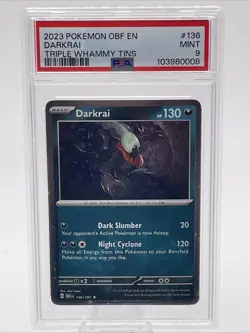 2023 Darkrai Obsidian Flames Triple Whammy Tins Cosmos Holo #136 - Image 1