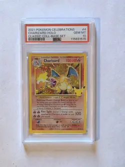 Pokemon Charizard Celebrations 4/102 Classic Holo Rare PSA 10 GEM MINT - Image 1