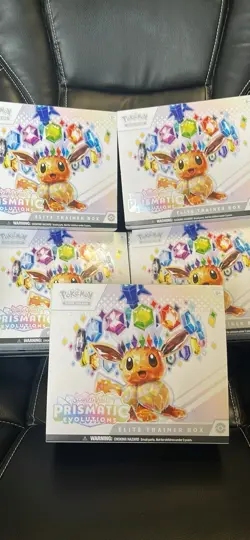 5 Pokemon Prismatic Evolutions ETB Elite Trainer( No Packs, No Promos) - Image 1