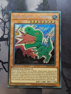 Yugioh Doodle Beast - Tyranno BLCR-EN033 1st Edition Secret Rare - Image 1