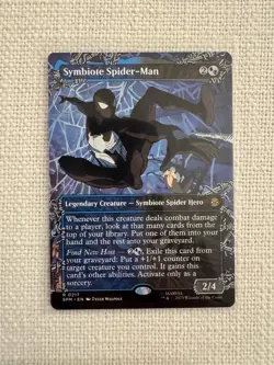 Symbiote Spider-Man (Borderless) R0217 Spider-Man MTG Magic the Gathering NM - Image 1