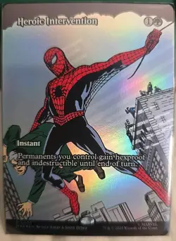 MTG Marvel's Spider-Man HEROIC INTERVENTION Foil Borderless Mythic #0034 - Image 1