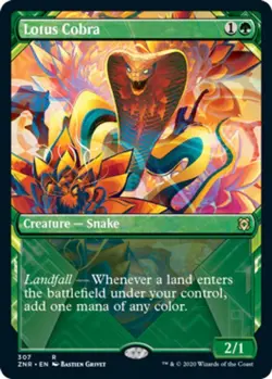 Lotus Cobra - Showcase Light Play, English Magic the Gathering MTG Zendkar Risin - Image 1