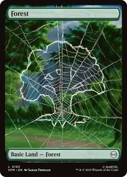 Forest (0193) - Foil Light Play, English Magic the Gathering MTG Marvel's Spider - Image 1