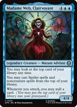 Madame Web, Clairvoyant Light Play, English Magic the Gathering MTG Marvel's Spi - Image 1