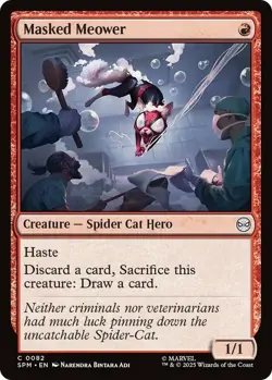 Masked Meower Light Play, English Magic the Gathering MTG Marvel's Spider-Man - Image 1