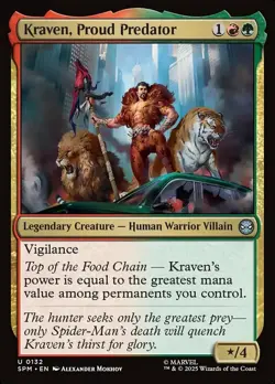 Kraven, Proud Predator Light Play, English Magic the Gathering MTG Marvel's Spid - Image 1