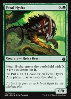 Feral Hydra Light Play, English Magic the Gathering MTG Battlebond - Image 1