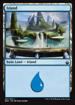 Island (251) Light Play, English Magic the Gathering MTG Battlebond - Image 1