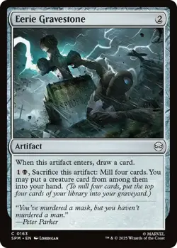 Eerie Gravestone Light Play, English Magic the Gathering MTG Marvel's Spider-Man - Image 1