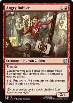 Angry Rabble Light Play, English Magic the Gathering MTG Marvel's Spider-Man - Image 1