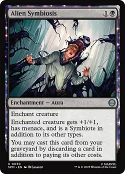 Alien Symbiosis Light Play, English Magic the Gathering MTG Marvel's Spider-Man - Image 1
