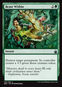 Beast Within Light Play, English Magic the Gathering MTG Battlebond - Image 1