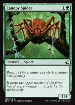 Canopy Spider Light Play, English Magic the Gathering MTG Battlebond - Image 1