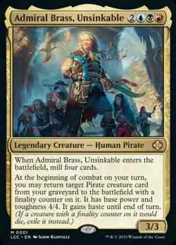Admiral Brass, Unsinkable Light Play, English Magic the Gathering MTG Commander: - Image 1