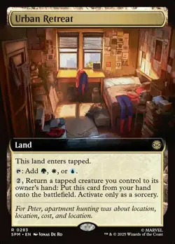 1 x Urban Retreat - Foil - Extended Art - Marvel's Spider-Man - NM-Mint - MTG - Image 1