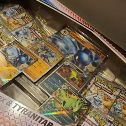 Pokemon TCG Prismatic Evolutions Lucario Ex + Tyranitar Ex Premium Collection - Image 1