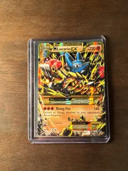 Pokemon TCG Mega Lucario EX 2014 Secret Rare Holo Card 113/111 XY Furious Fists - Image 1
