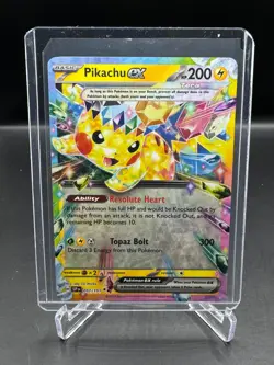 POKEMON! SURGING SPARKS! PIKACHU EX! DOUBLE RARE! HOLO! 057/191 - Image 1
