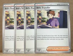 Bill's Transfer 156/165 - x4 4x Trainer/Supporter Playset - Pokemon S&V 151 - Image 1