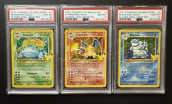 SEQUENTIAL PSA 10 CELEBRATIONS BIG 3 CHARIZARD 4 VENUSAUR 15 BLASTOISE 2 POKEMON - Image 1