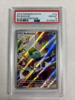 Pokemon Bulbasaur 143/142 Stellar Crown FA Illustration Rare PSA 10 - Image 1