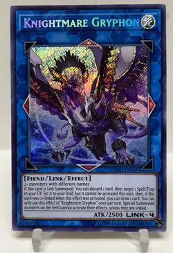 Yugioh FLOD-EN048 Knightmare Gryphon Secret Rare Unlimited NM - Image 1