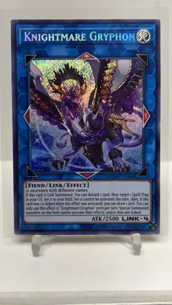 Yugioh FLOD-EN048 Knightmare Gryphon Secret Rare Unlimited NM - Image 3