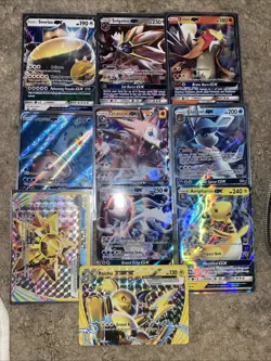 Pokemon TCG Lot of 10 GX/BREAK Cards Near Mint Condition - Image 1