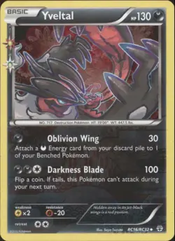 2x (GEN-RC16) Yveltal (Radiant Collection) (U) Pokemon Generations Card # RC16 - Image 1