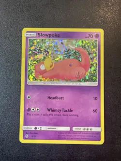 2018 Pokemon, McDonald's Promos, #5/12 Slowpoke, Holo Promo Card TCG - Image 1