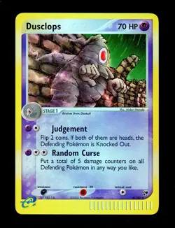 2003 Pokemon DUSCLOPS Ex Sandstorm REVERSE HOLO Foil RARE e-Reader Card 4/100 NM - Image 2