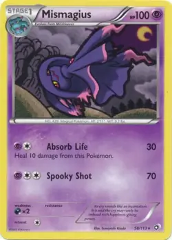 2x (BW11-58) Mismagius Rare Pokemon B&W Legendary Treasures Card # 58 - Image 1