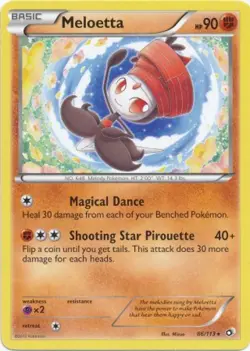 2x (BW11-86) Meloetta Rare Pokemon B&W Legendary Treasures Card # 86 - Image 1