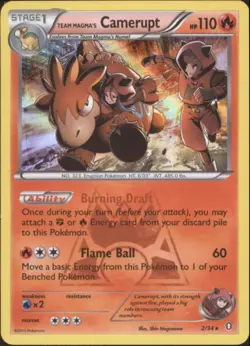 (pok-DC-002) Team Magma's Camerupt Holo Rare Pokemon Double Crisis Card #2 - Image 1