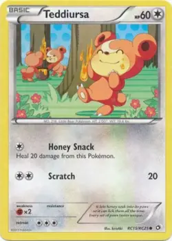 2x (BW11-RC15) Teddiursa (C) Pokemon B&W Legendary Treasures Card # RC15 - Image 1