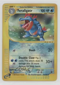 Feraligatr Reverse Foil Pokemon e-Card Series Expedition #46 2002 - Image 1