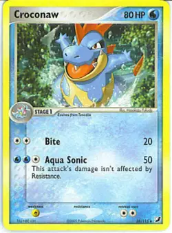 2x (UNSEEN-038) Croconaw (U) Pokemon EX Unseen Forces Card # 38 - Image 1