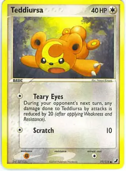 2x (UNSEEN-077) Teddiursa (C) Pokemon EX Unseen Forces Card # 77 - Image 1