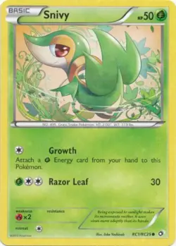 2x (BW11-RC1) Snivy (C) Pokemon B&W Legendary Treasures Card # RC1 - Image 1