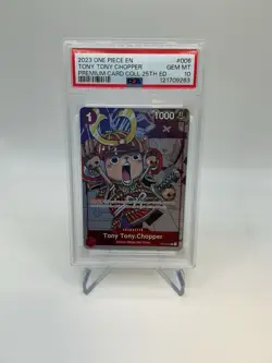 One Piece Tony Tony Chopper 006 PSA 10 Gem Mint Premium Card Collection 25th ED - Image 1